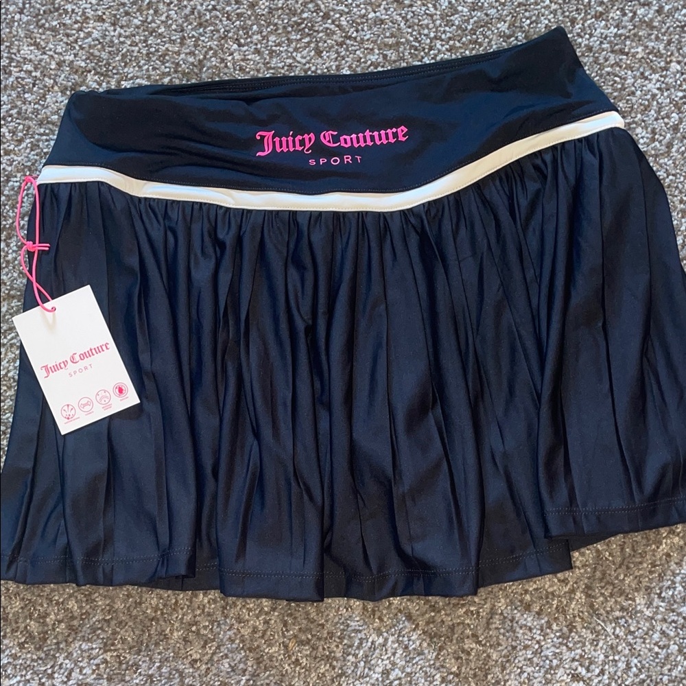 Juicy Couture Black Mini Skirt with Pink Logo